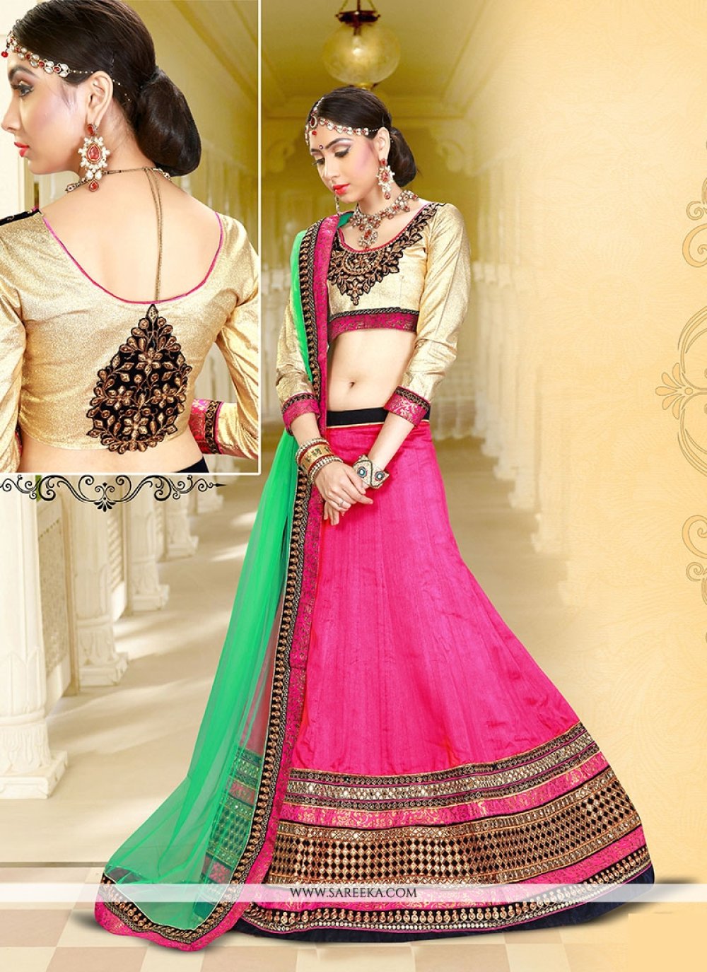 hot pink lehenga choli