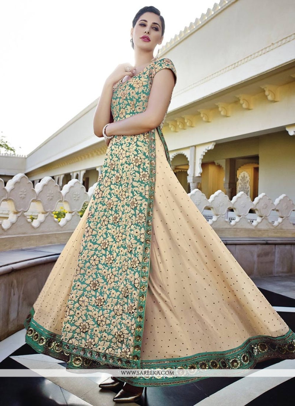 Buy Georgette Embroidered Work Anarkali Lehenga Choli