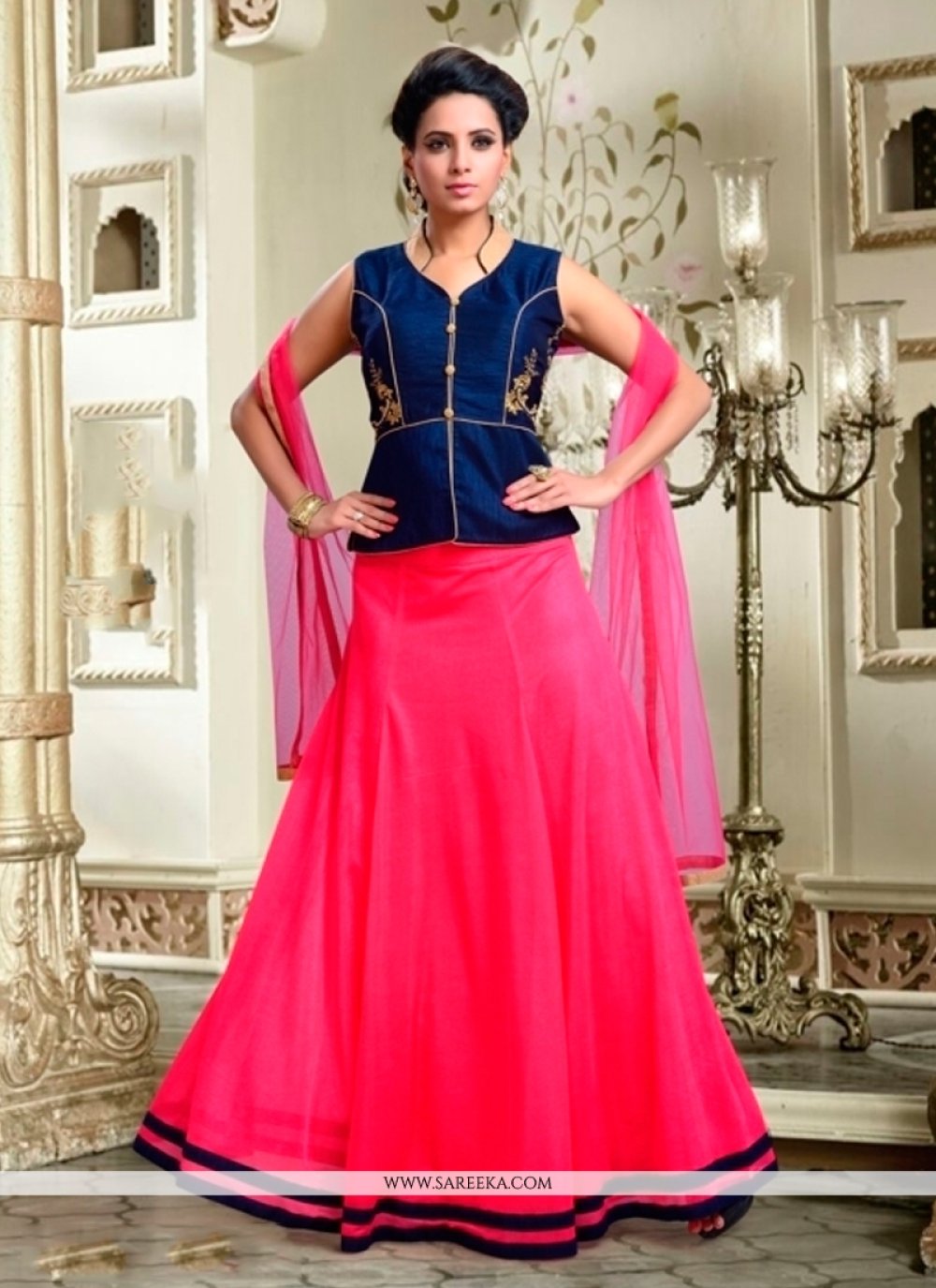 hot pink lehenga choli