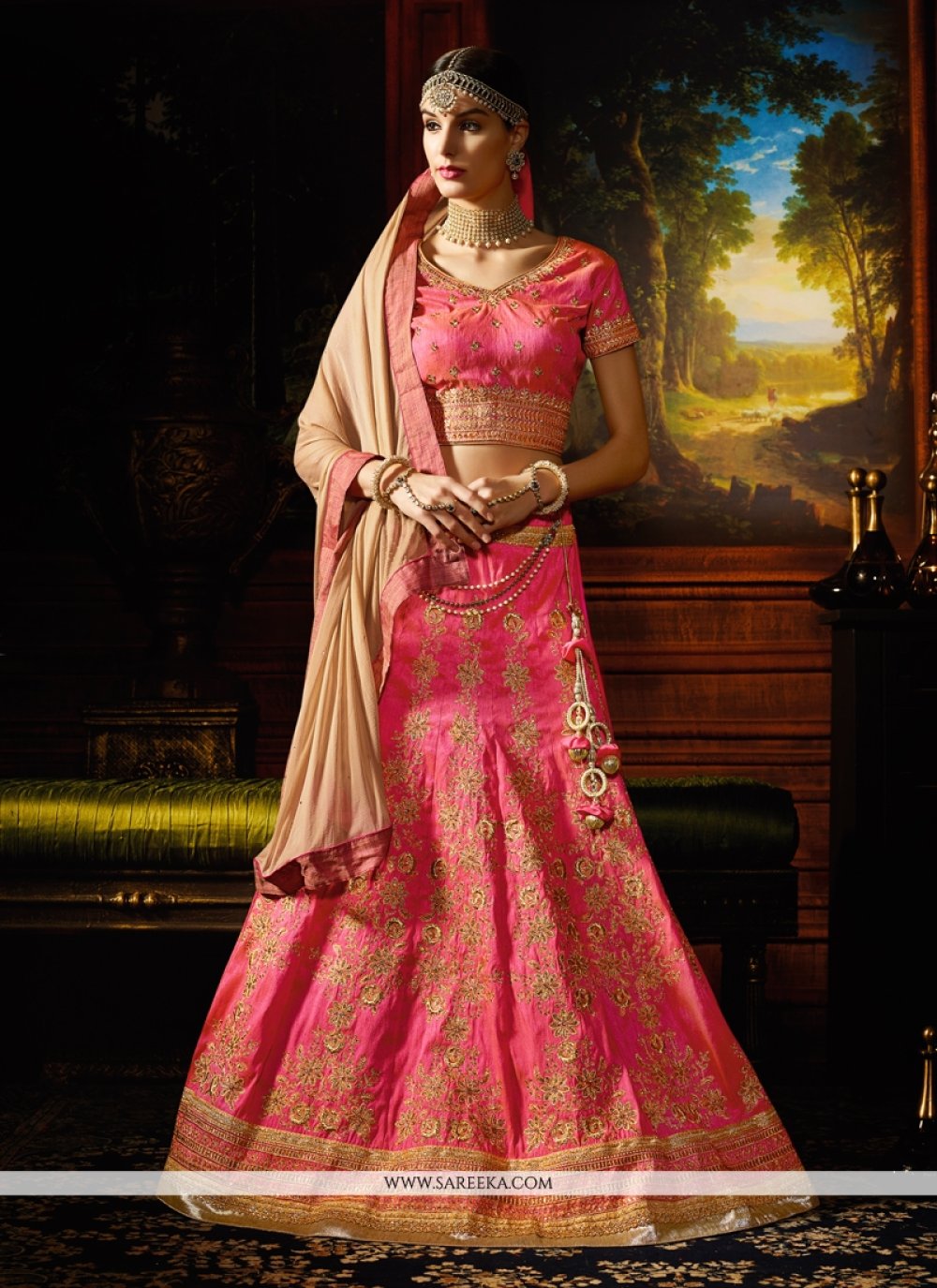 hot pink lehenga choli