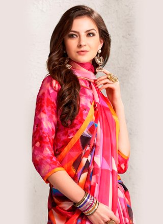 Satin Multi Colour Designer Saree