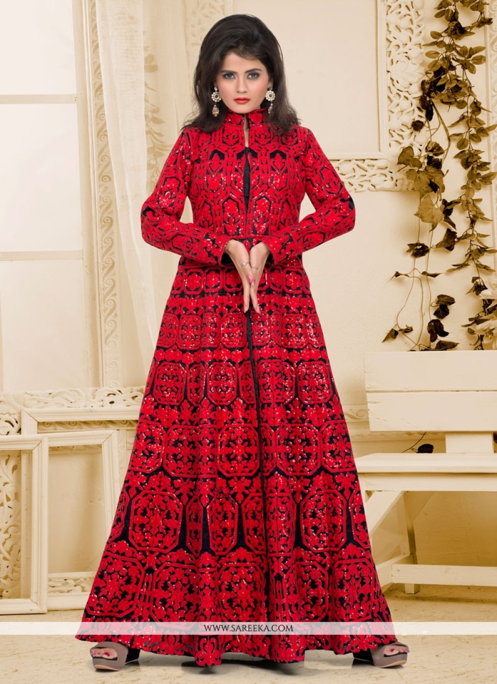 Black and hotsell red gown design