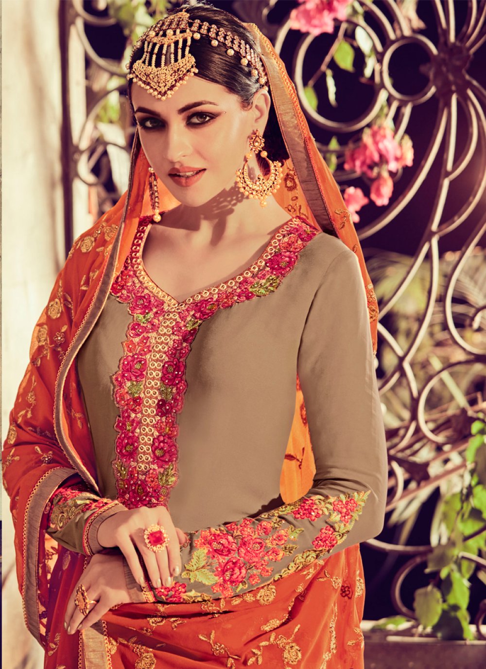 georgette suit neck design