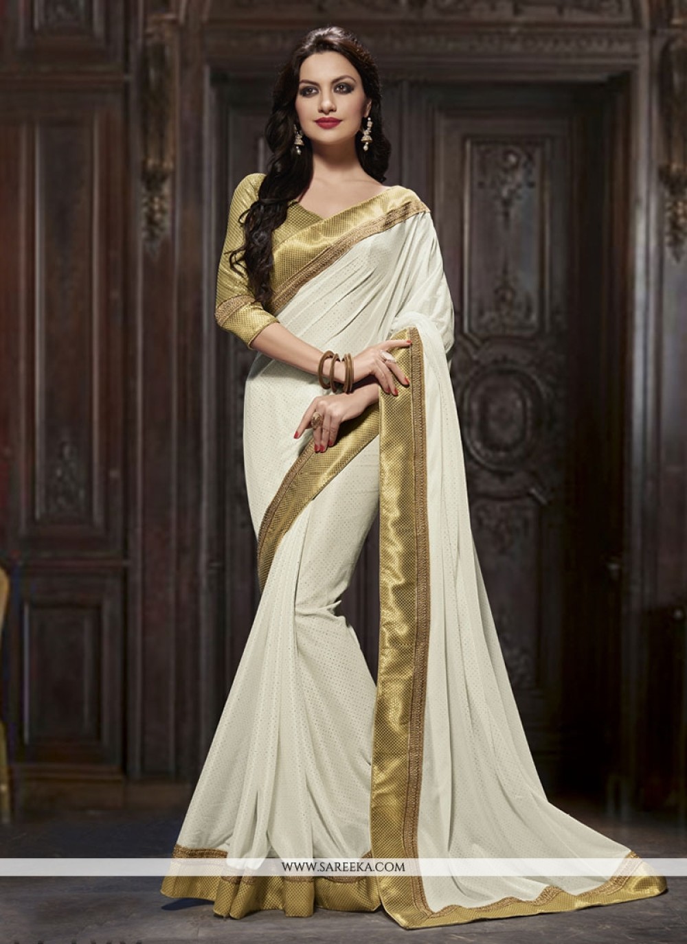 New Model Design Fancy Pure Silk Georgette Saree For Women/ Girls Latest  Design Party Wear Saree With Unstitched Blouse