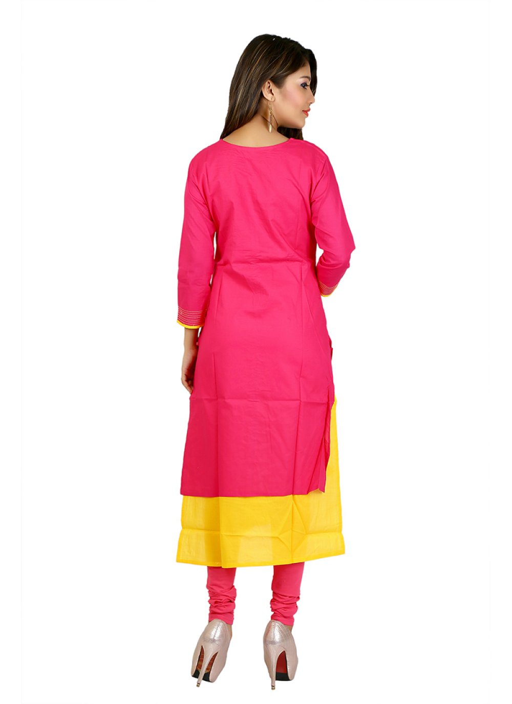 Buy Jaipur Kurti Pink And Yellow Patiala Salwar Kameez With Dupatta Online  at Low Prices in India  Paytmmallcom