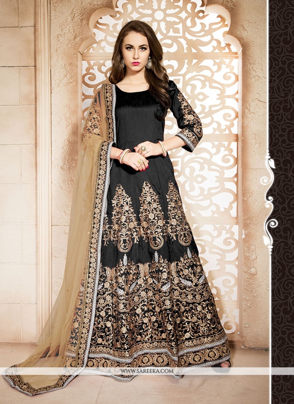 Black Anarkali Salwar Kameez