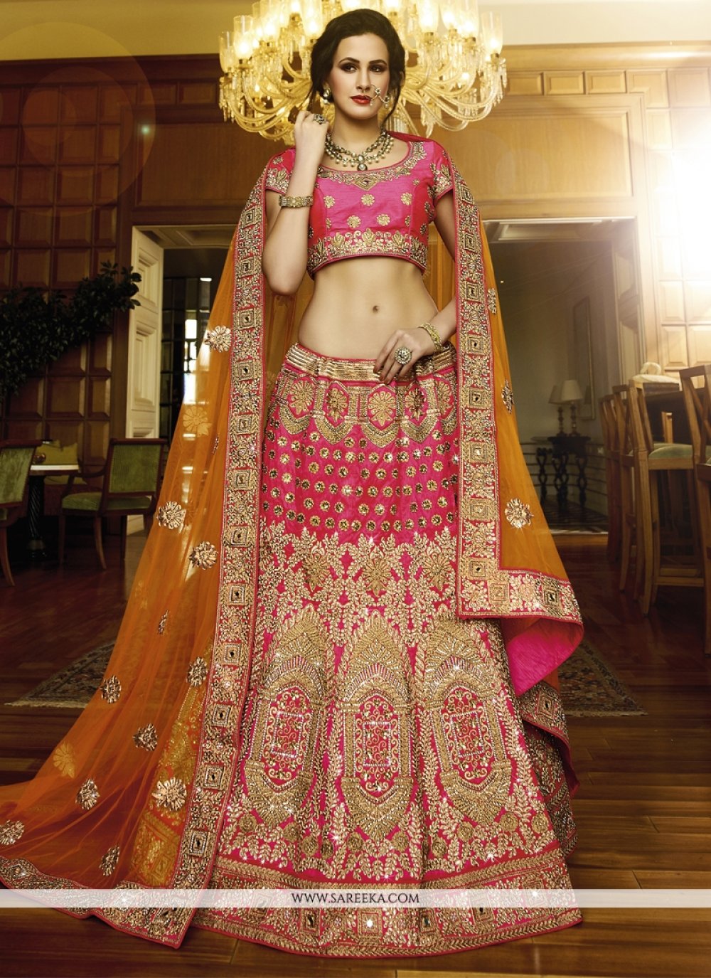 Buy Hot Pink A Line Lehenga Choli Online Malaysia