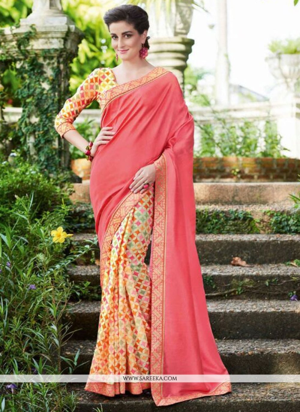 fancy saree printed