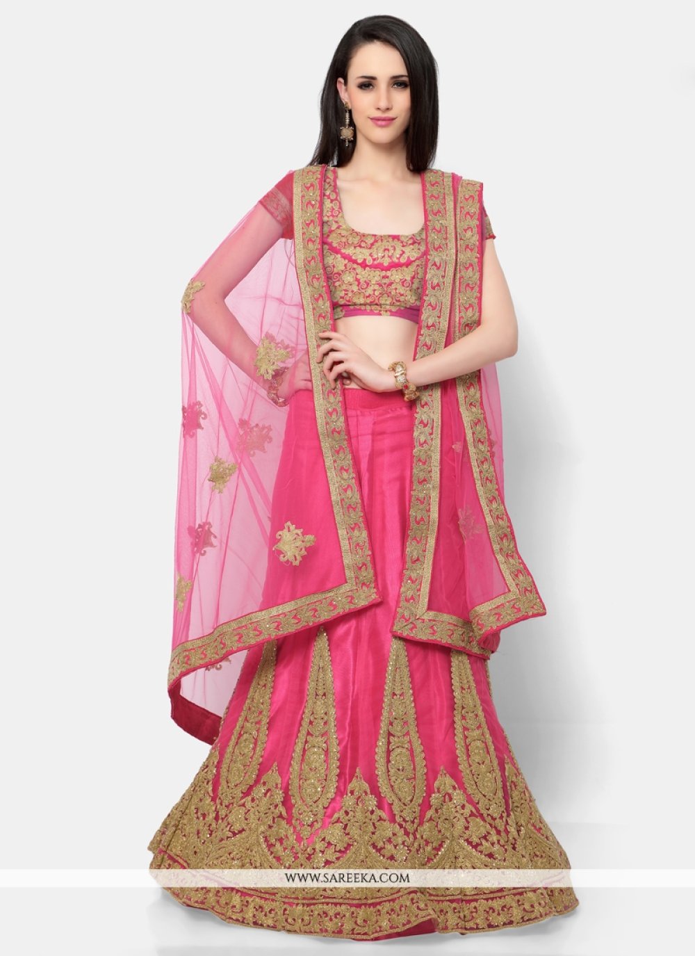 Buy Net A Line Lehenga Choli Online Usa