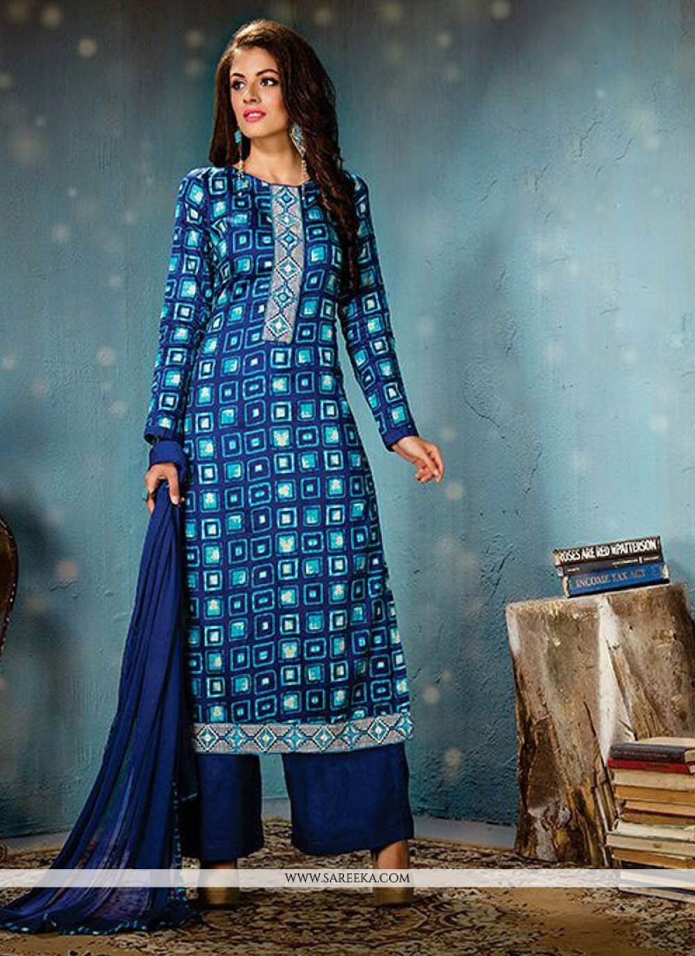 cotton salwar suit with palazzo