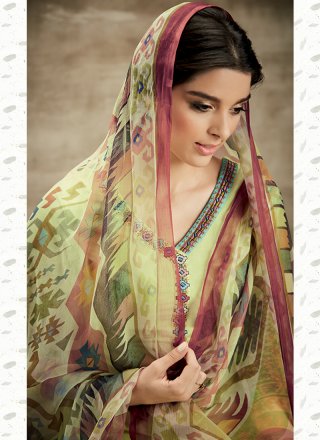 Cotton   Green Designer Suit