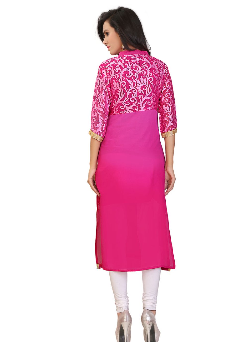 Brasso Georgette Lace Work Party Wear Kurti