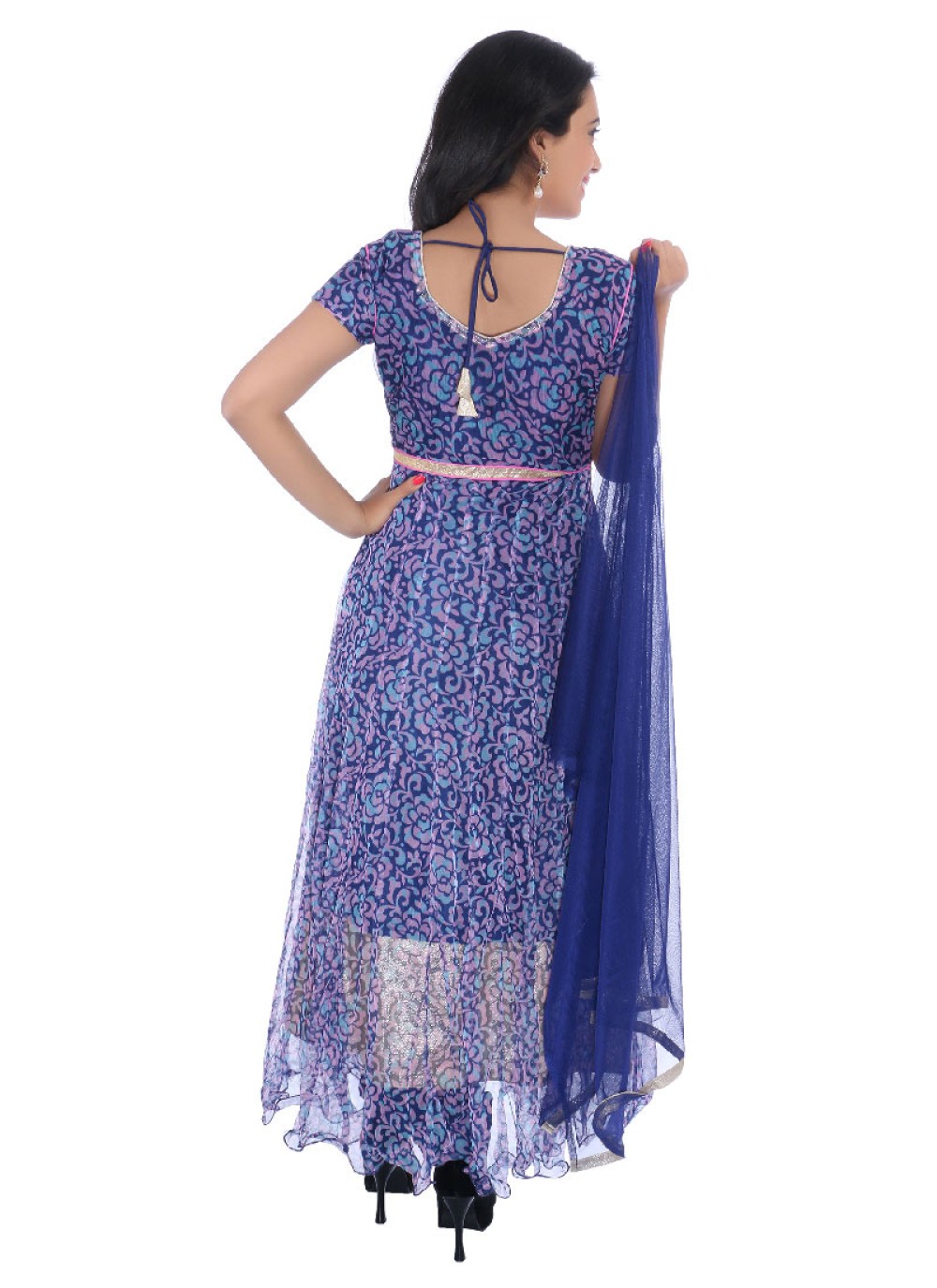 multi colour checked churidar