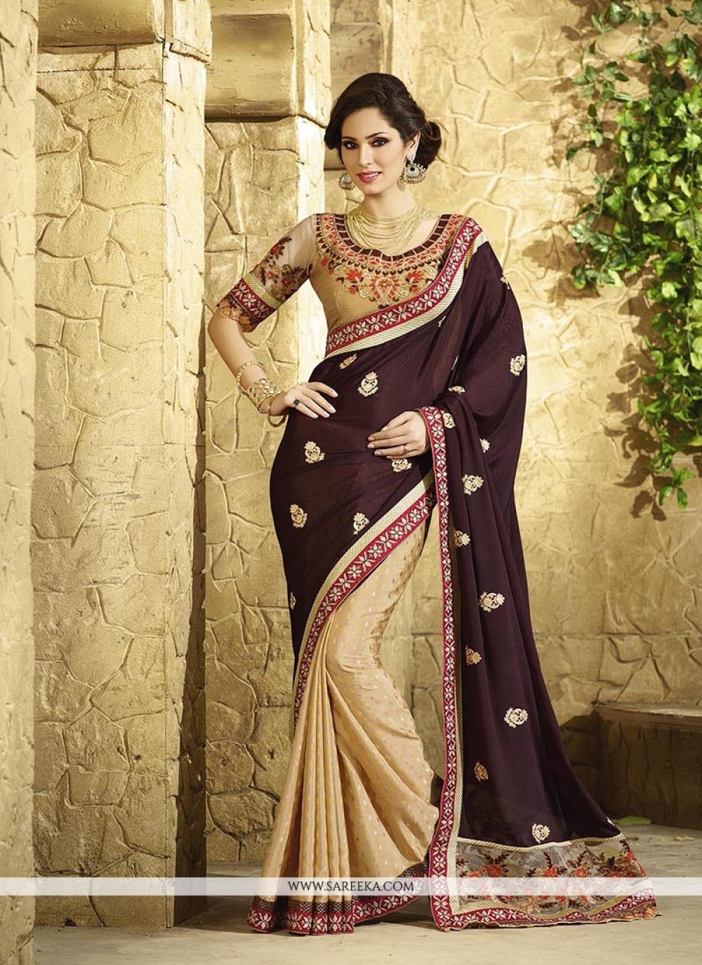 Jacquard Embroidered Work Classic Designer Saree