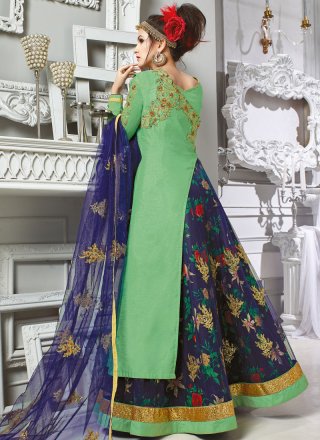 Banarasi Silk Designer Floor Length Suit