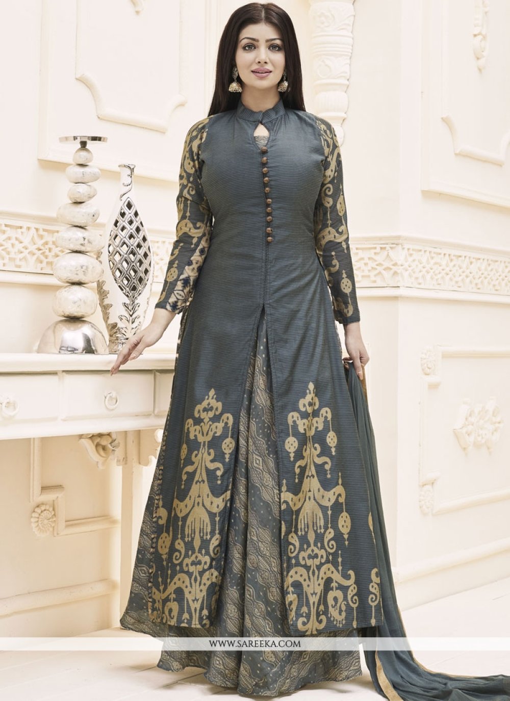 Buy Ayesha Takia Jacquard Embroidered Work Floor Length Anarkali