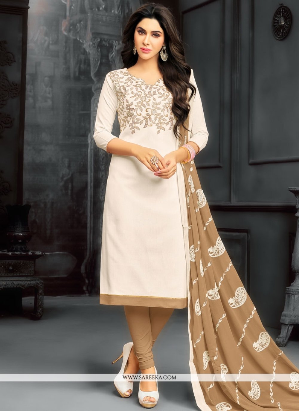 Shop Cotton Churidar Suit Online : 68265