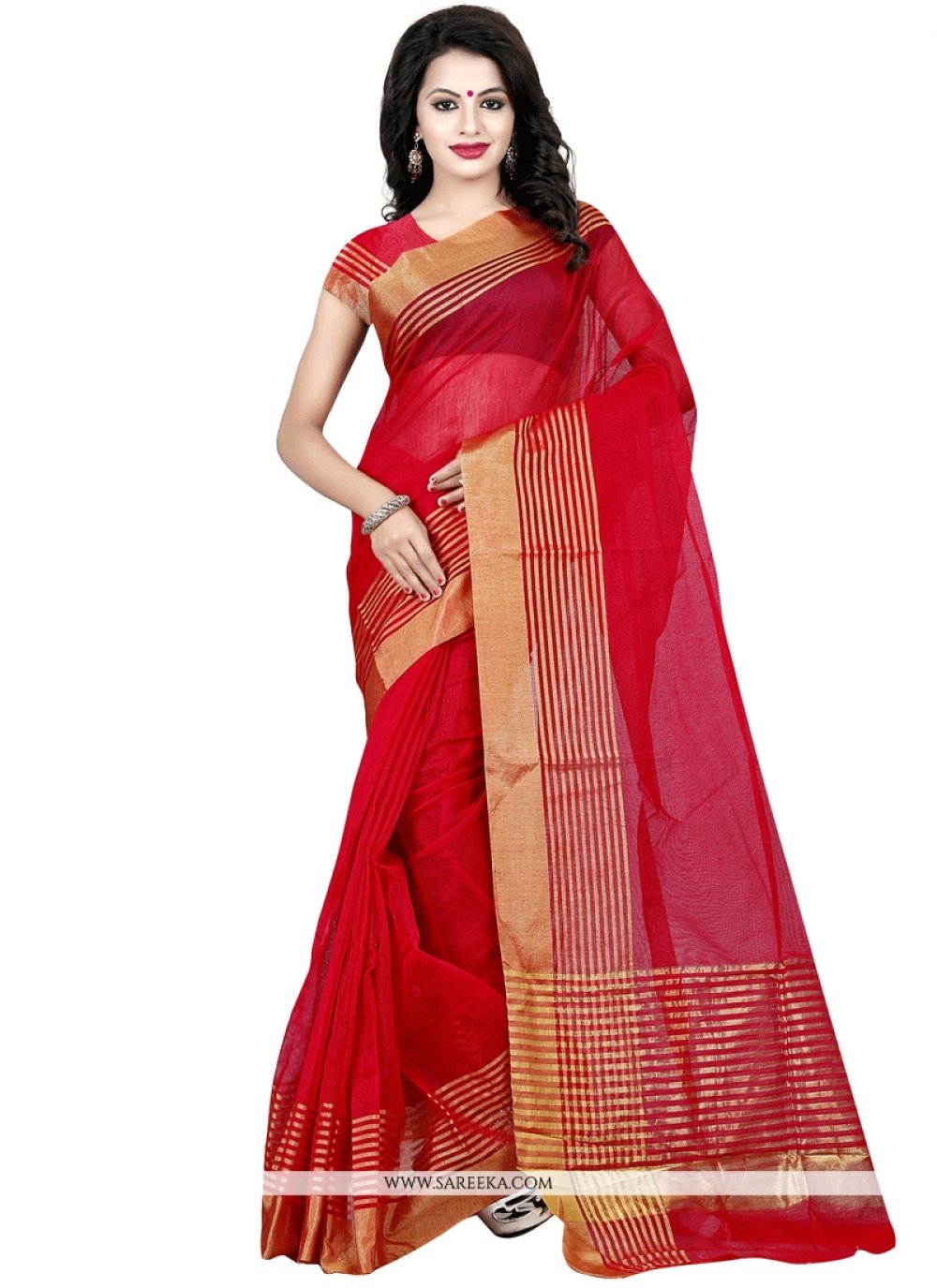 Buy Cotton Silk Woven Work Traditional Saree Online 1497