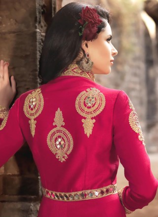 Banarasi Silk Zari Work Floor Length Anarkali Suit