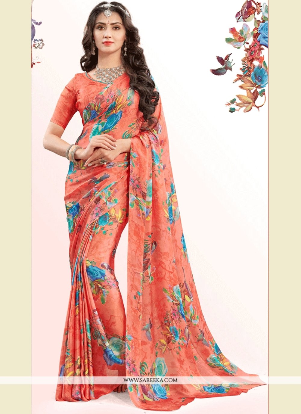 Buy Ranjana Creations Women's Synthetic Saree at Amazon.in