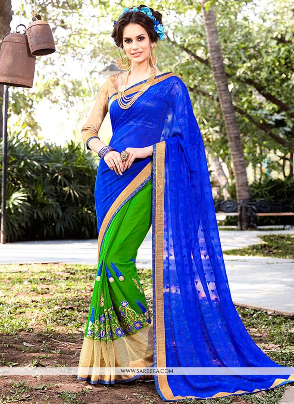 Dignified Green Saree