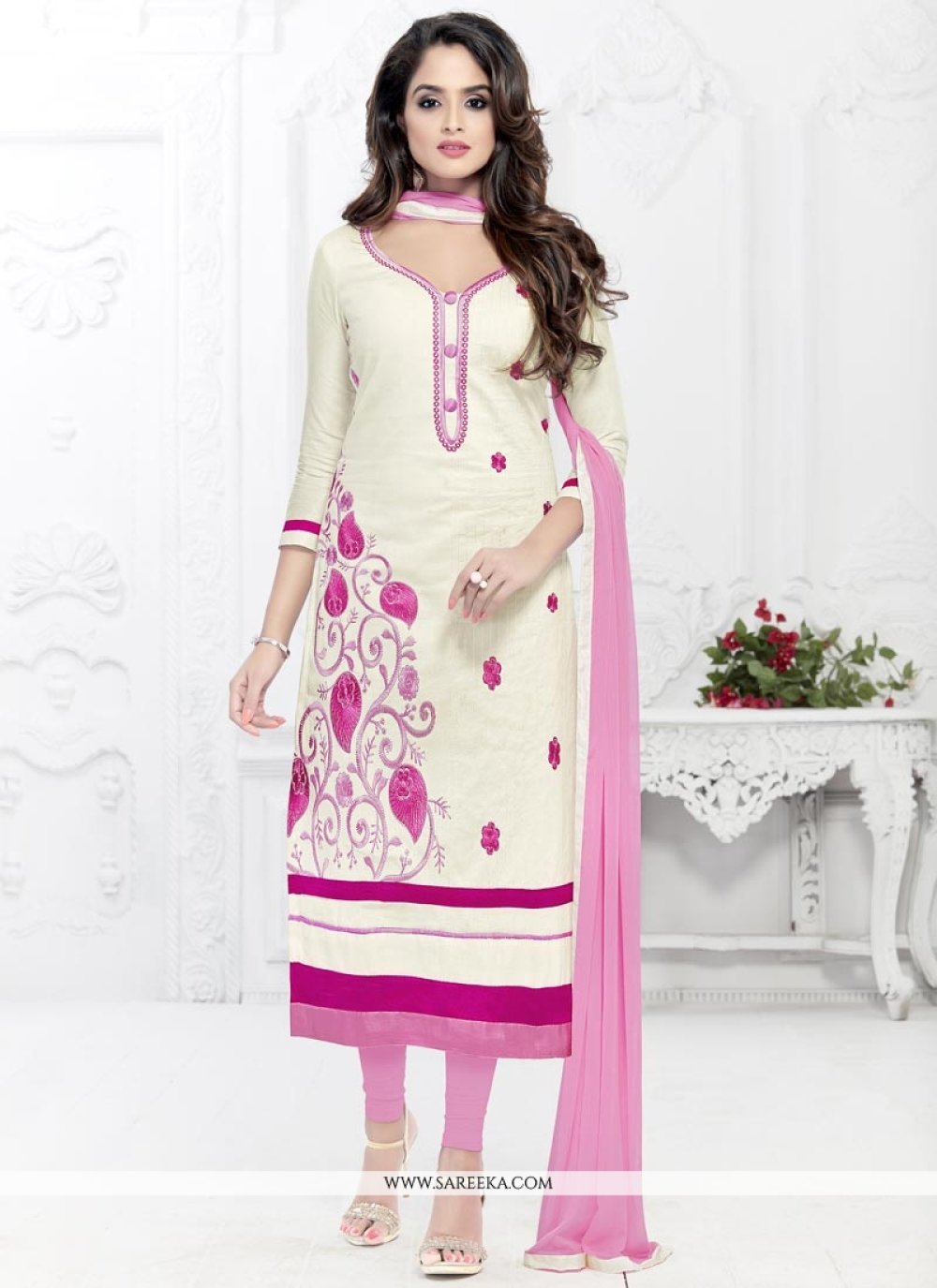 Buy Cotton Churidar Suit