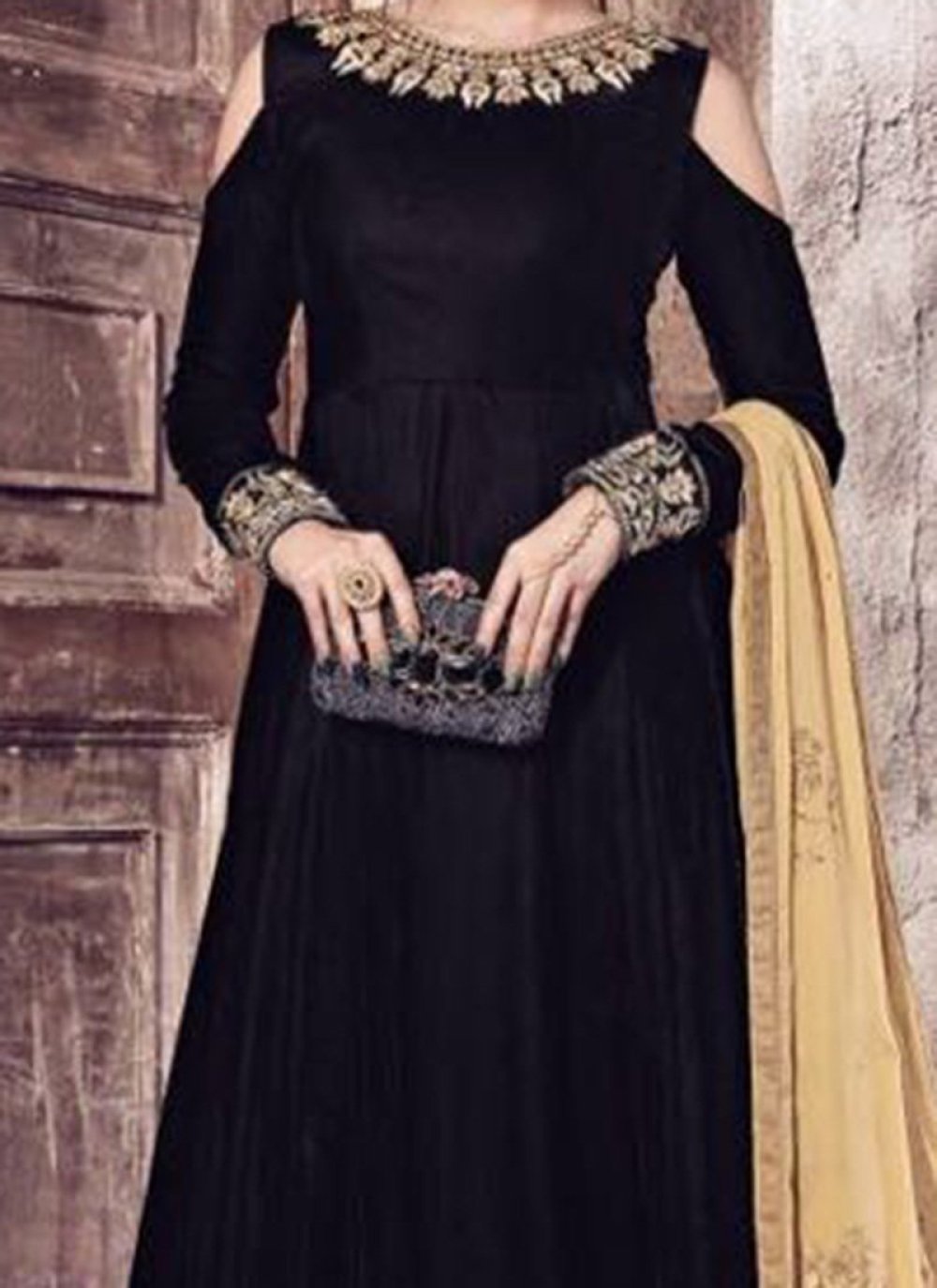 black velvet anarkali