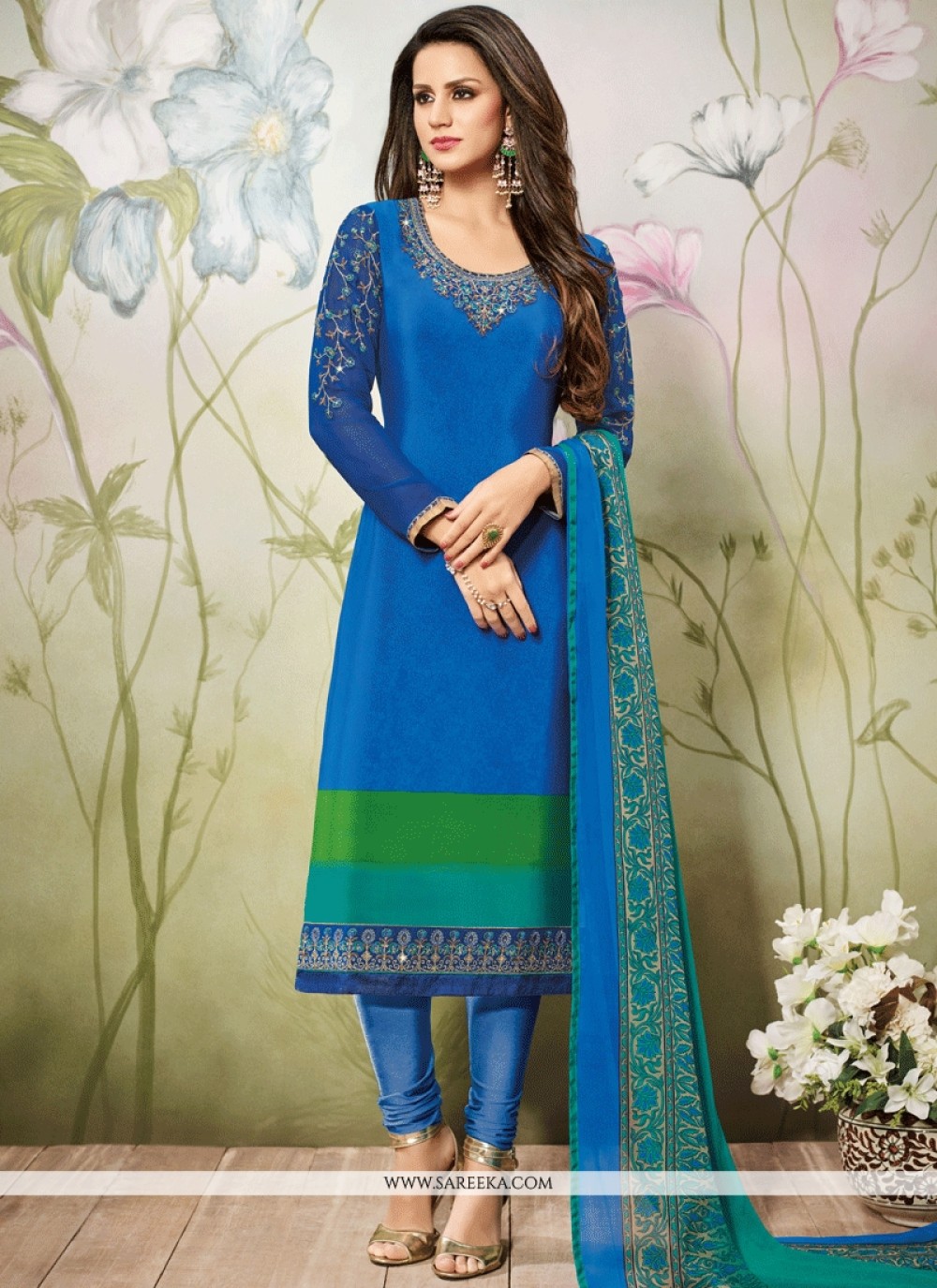 churidar hand work design