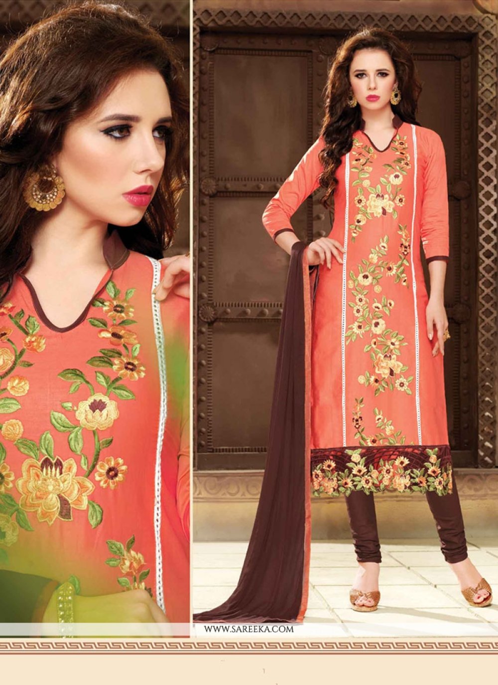 Buy Cotton Churidar Suit