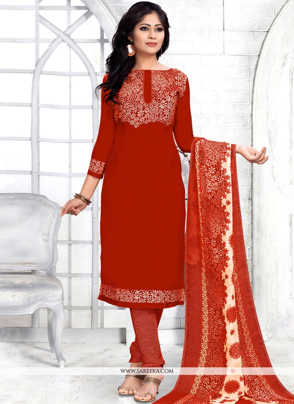 chiffon churidar online