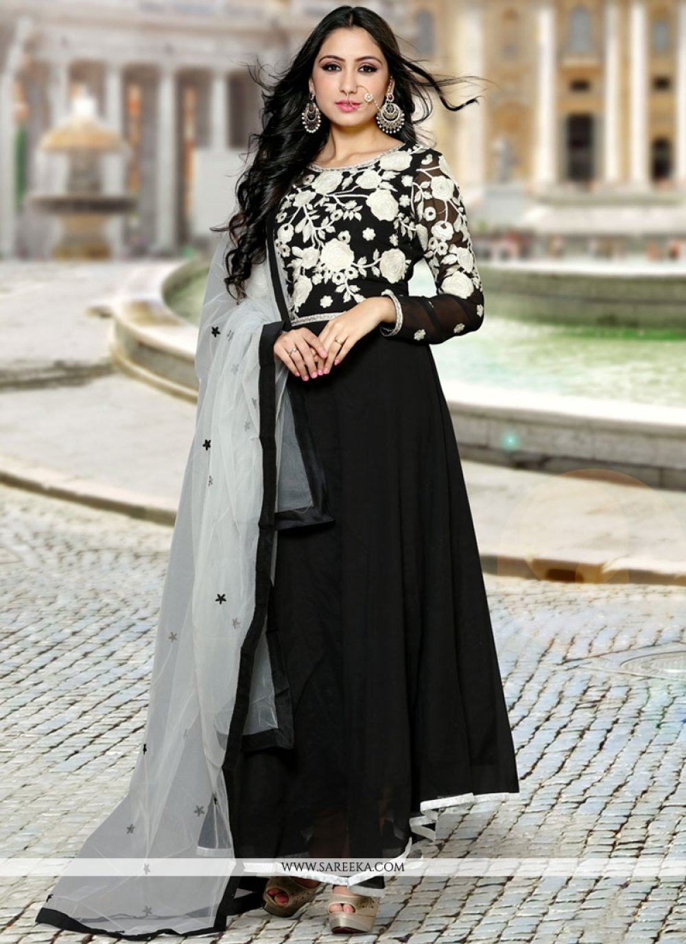 black lace suit