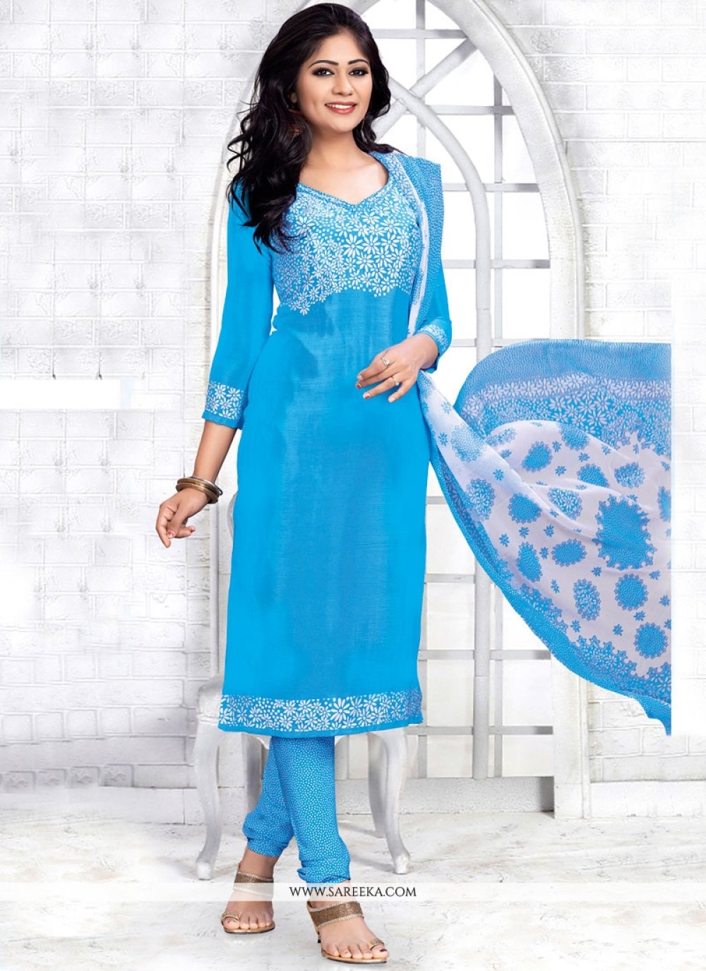 Chiffon clearance churidar online