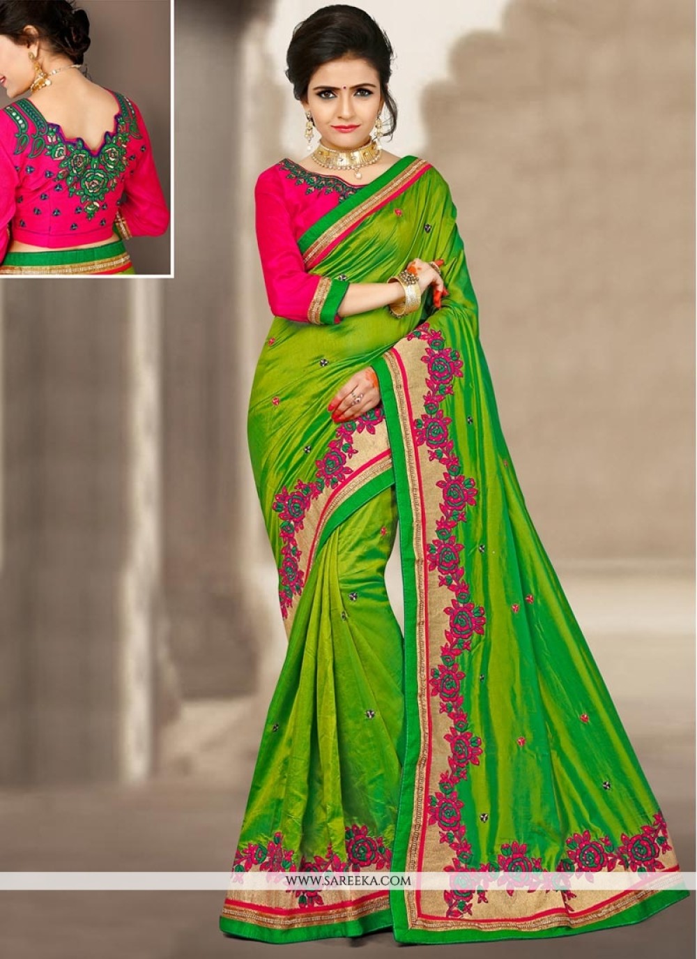 Buy Art Silk Designer Traditional Saree Online at best price