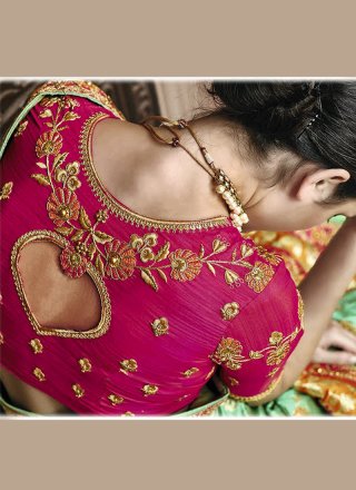 Green Weaving Work Designer Traditional Saree