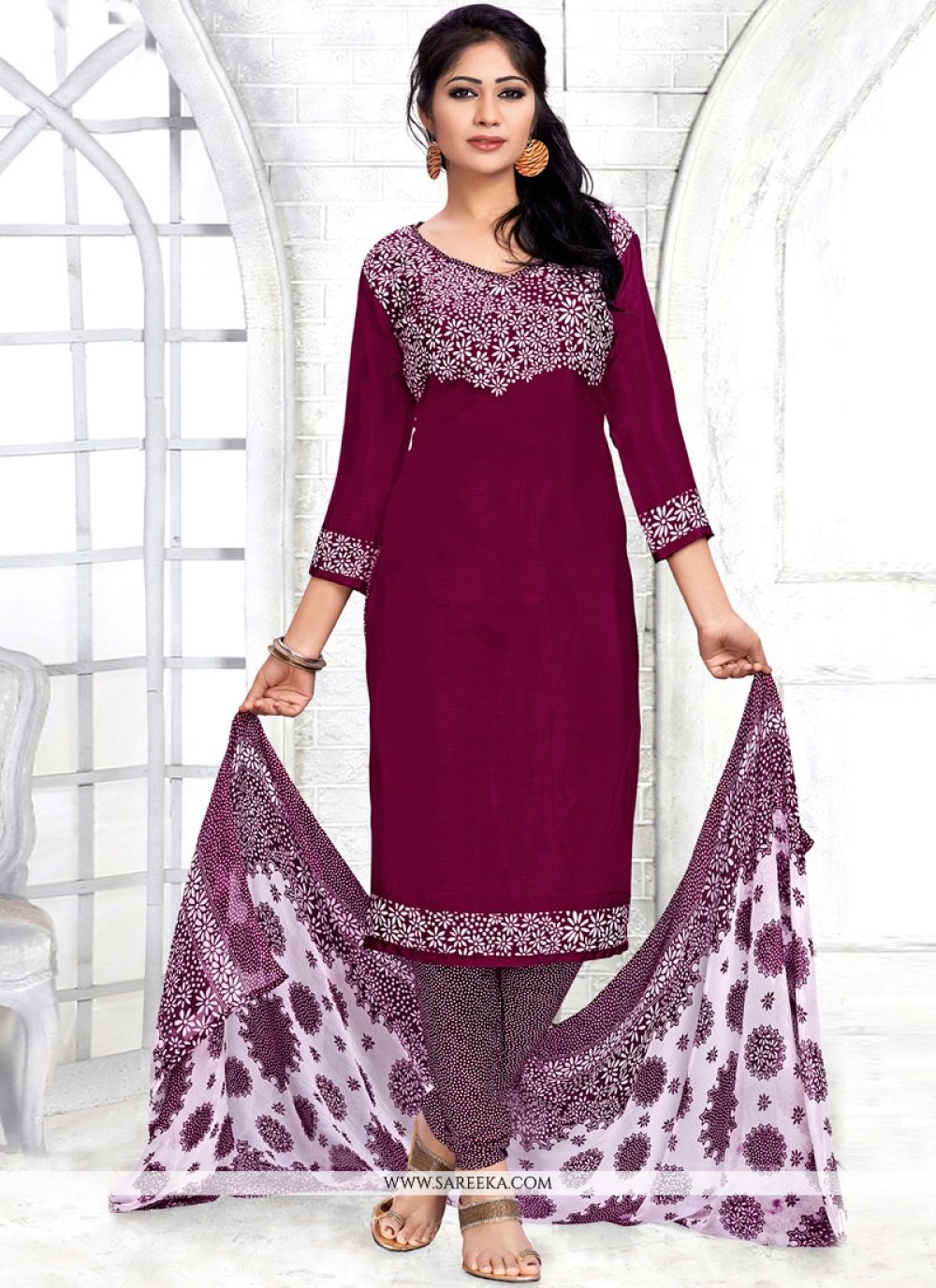 Chiffon shop churidar online