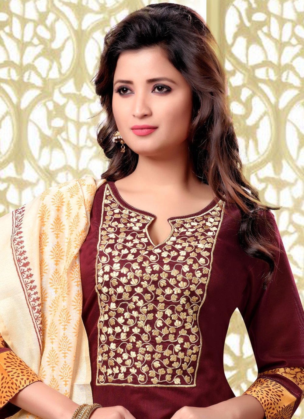 lace material churidar