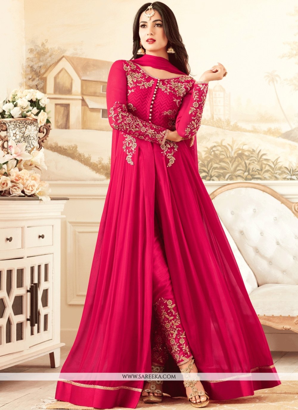 designer floor length suits