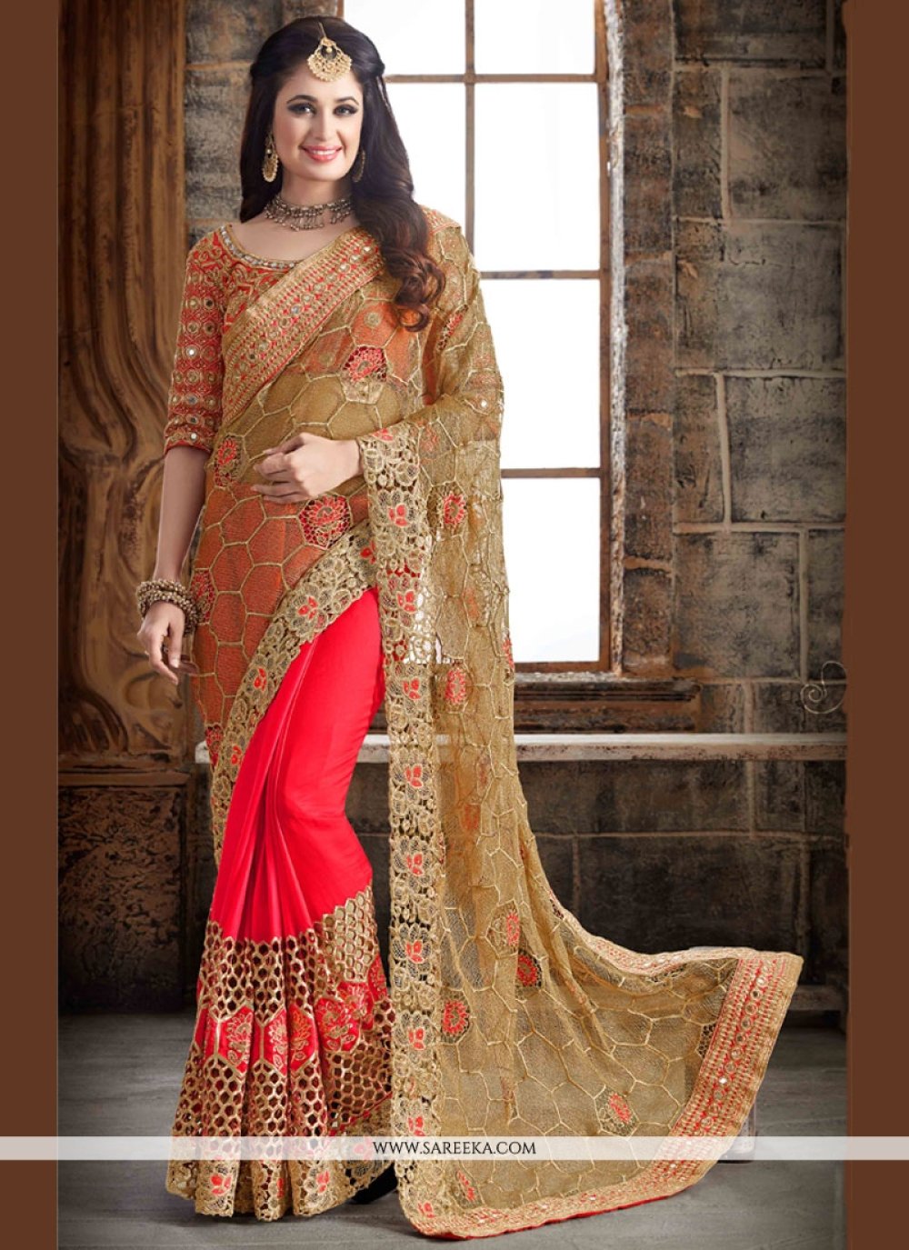 Buy Embroidered Work Traditional Designer Saree Online Australia