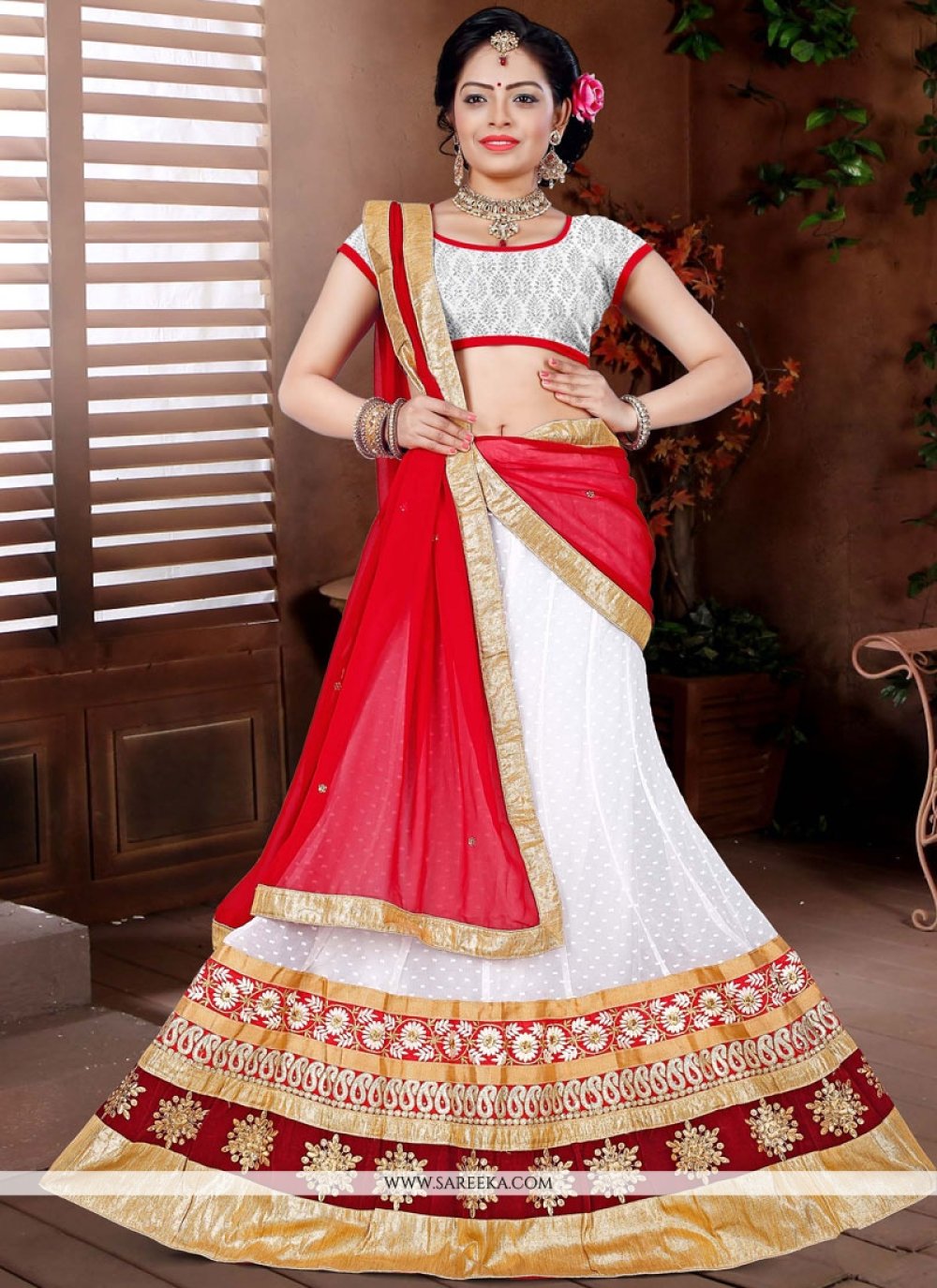 Buy pure silk lehnga at Rs. 4999 online from Fab Funda Bridal lehanga choli  : parmi -cha-hema6
