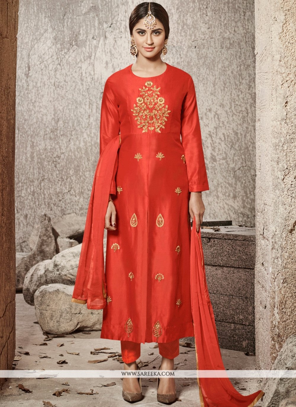 Krystle Dsouza Red Pant Style Suit buy online