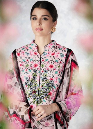 Cotton   Multi Colour Palazzo Designer Salwar Kameez