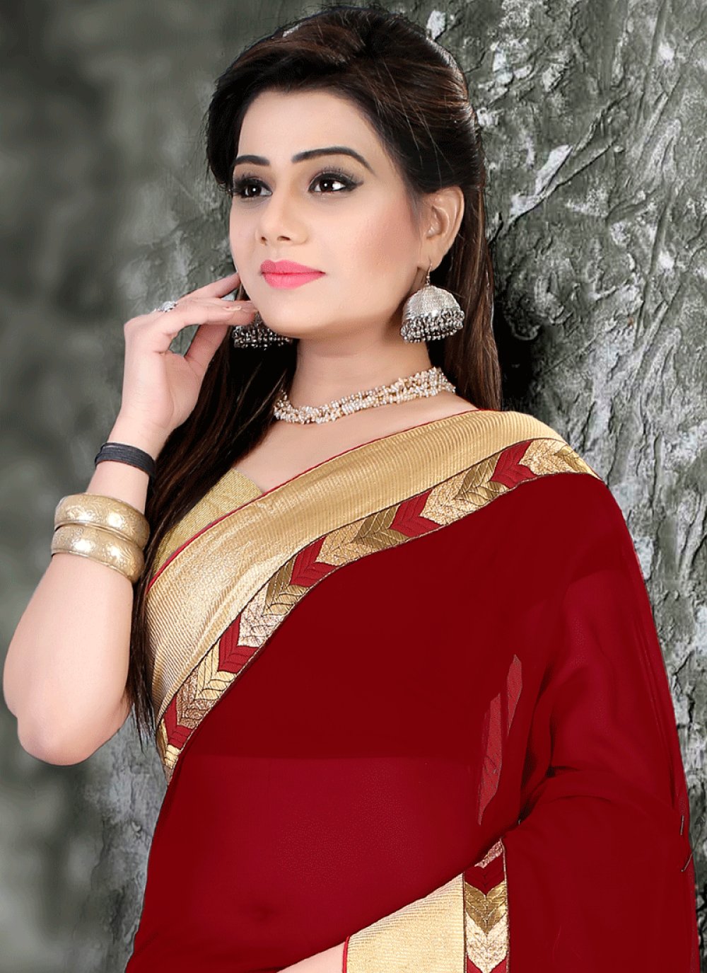 Buy Faux Georgette Saree Online : South Africa