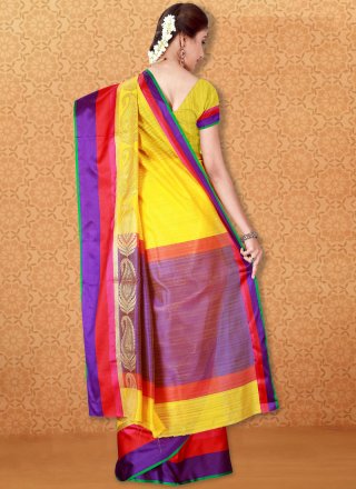 Yellow Designer Traditional Saree