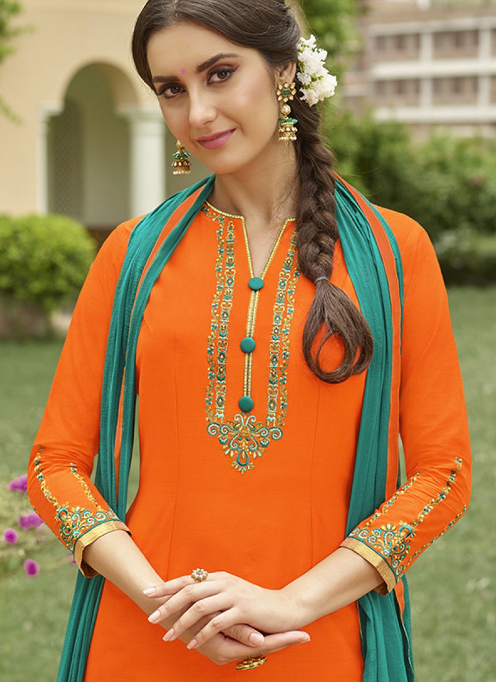 Buy Orange Punjabi Suit Online 66785 Salwar Kameez