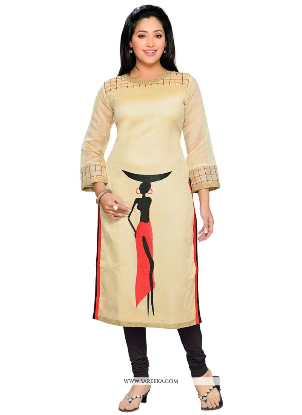 party wear chanderi kurti