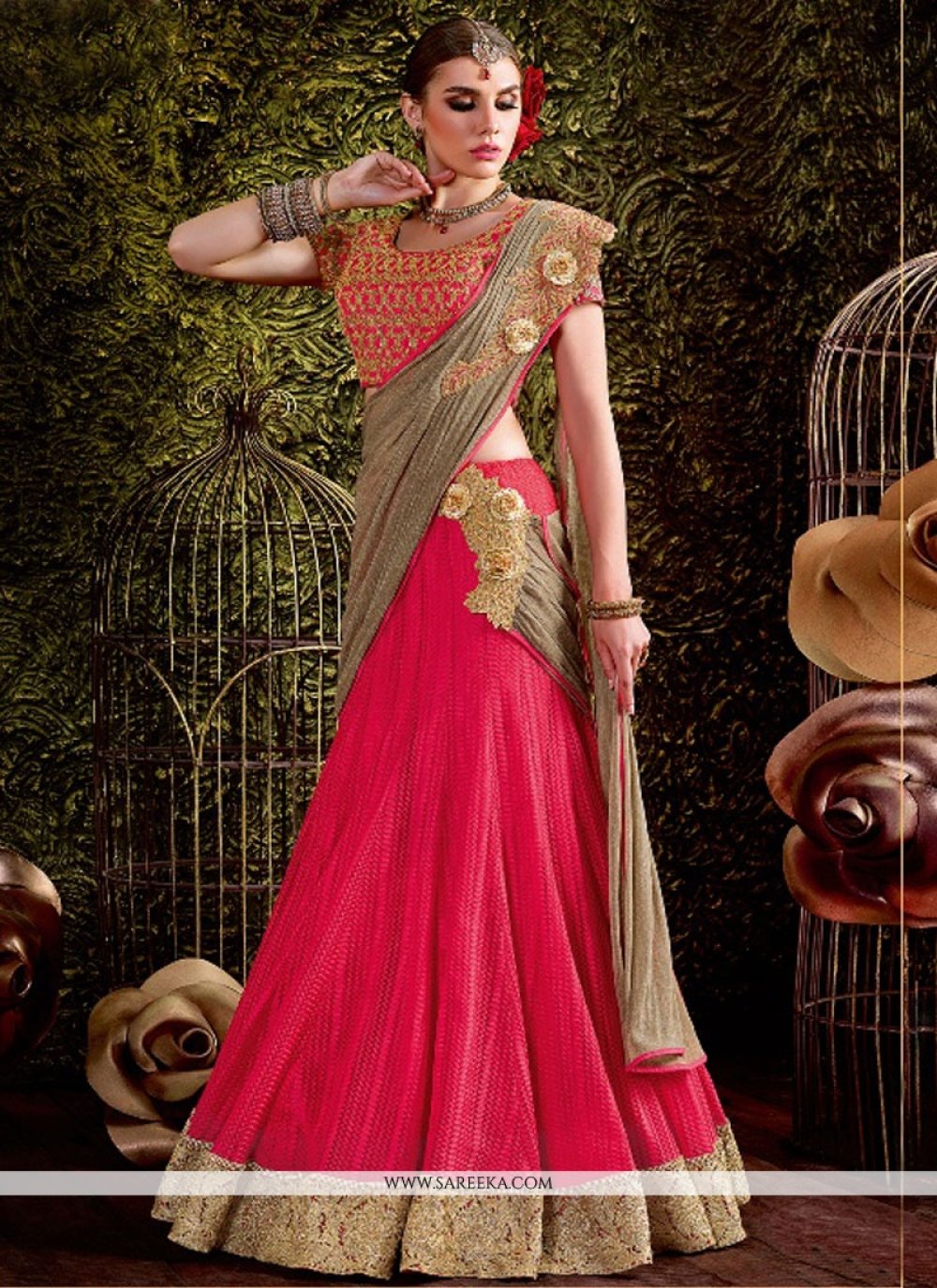 Collection of Indian Dresses, Accessories & Clothing in Ethnic Fashion |  Lehenga style saree, Indian dresses, Party wear sarees online