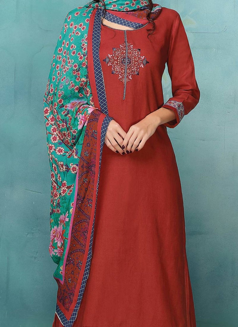 printed palazzo suit