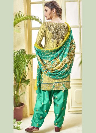 Print Work Multi Colour Cotton   Punjabi Suit