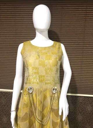 Banarasi Silk Readymade Gown 