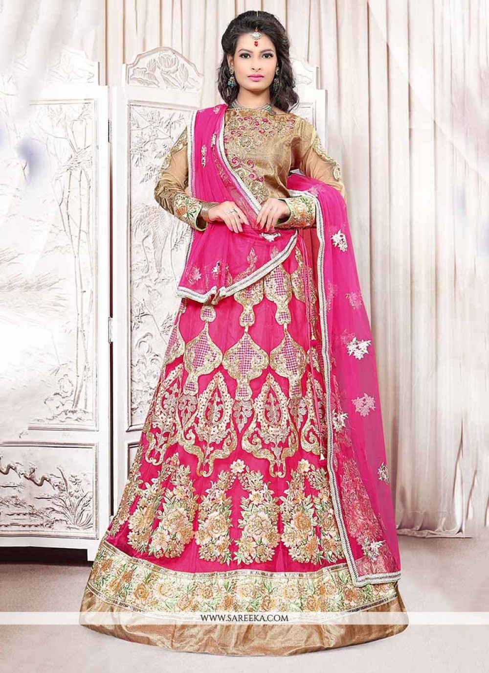 hot pink lehenga choli